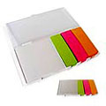 Memo set con tapa transparente con logo