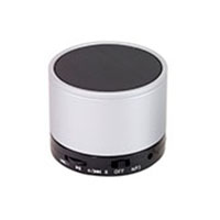 Parlante bluetooth cilindrico con logo impreso