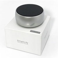 Parlante bluetooth cilindrico metalico con logo grabado