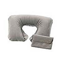 Almohada inflable para viaje con logo mod. T88 Medidas 35 x 23 x 9 cm Tela smil terciopelo. Con funda